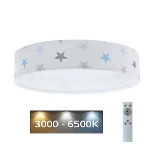 LED Stmievateľné svietidlo GALAXY KIDS LED/24W/230V hviezdičky biela/šedá/modrá + DO vyobraziť