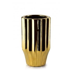 Keramická váza YVONNE 20 cm zlatá vyobraziť