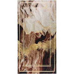 Hnedo-krémový umývateľný koberec 80x150 cm - Vitaus vyobraziť