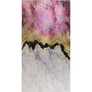 Bielo-ružový umývateľný koberec 80x150 cm – Vitaus vyobraziť