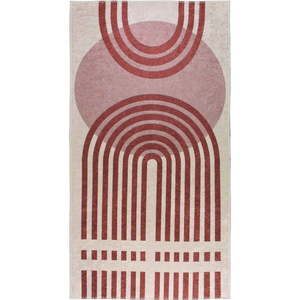 Červeno-biely umývateľný koberec 120x180 cm - Vitaus vyobraziť