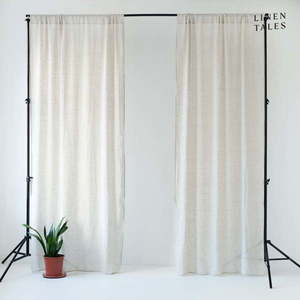 Krémovobiela záclona 130x250 cm Daytime – Linen Tales vyobraziť