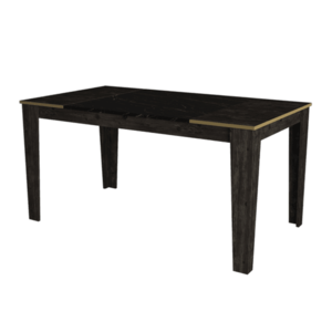 Sconto Jedálenský stôl BIANCO čierna/zlatá vyobraziť