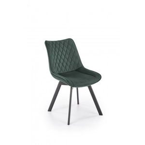 Otočná jedálenská stolička K520 Halmar Tmavo zelená vyobraziť