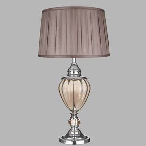 Searchlight Stolná lampa Greyson textilné tienidlo v hnedom vyobraziť
