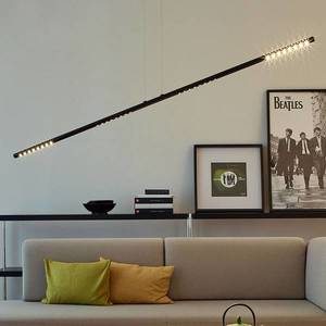 TECNOLUMEN TECNOLUMEN LUM L závesná lampa, 135 cm, čierna vyobraziť