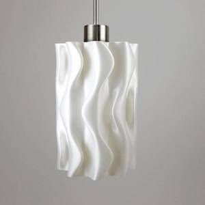 Tagwerk Závesná lampa Amöbe, 3D tlač, biela vyobraziť