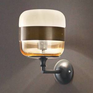 Vistosi Dizajnová nástenná lampa Futura zo skla, bronz vyobraziť