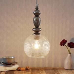 Viokef Talisa – závesná lampa so skleneným tienidlom vyobraziť