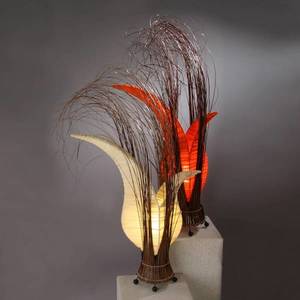Woru Bunga stolová lampa v kvetinovom tvare, krémová vyobraziť