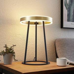 Lucande Lucande Seppe stolná LED lampa, mosadz vyobraziť