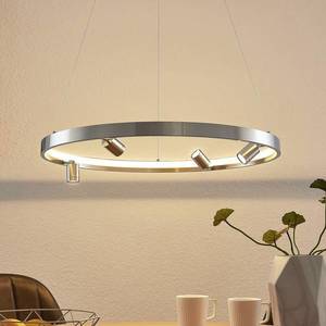 Lucande Lucande Paliva závesné LED svietidlo, 64 cm, nikel vyobraziť
