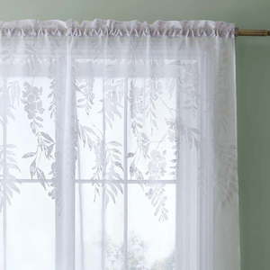 Biela záclona 229x140 cm Wisteria Floral - Catherine Lansfield vyobraziť