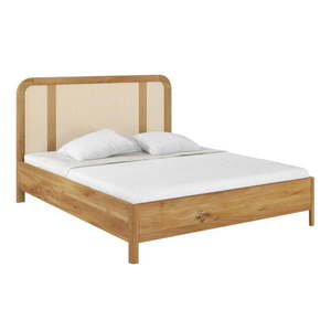 Dvojlôžková posteľ z dubového dreva 160x200 cm v prírodnej farbe Harmark - Skandica vyobraziť