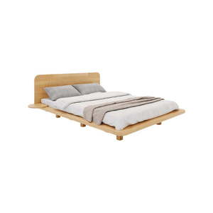 Dvojlôžková posteľ z bukového dreva 200x200 cm v prírodnej farbe Japandic - Skandica vyobraziť