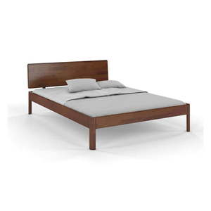 Tmavohnedá dvojlôžková posteľ z borovicového dreva 160x200 cm Ammer - Skandica vyobraziť