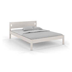Biela dvojlôžková posteľ z borovicového dreva 140x200 cm Laxbaken - Skandica vyobraziť