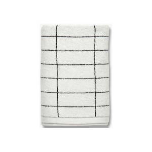 Biely bavlnený uterák 50x100 cm Tile Stone - Mette Ditmer Denmark vyobraziť