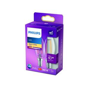 Philips Philips LED sviečka filament E14 4, 3W 2 700K 2 ks vyobraziť