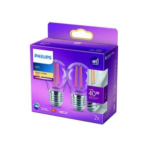 Philips Philips LED žiarovka E27 4, 3 W filament 2700K 2ks vyobraziť