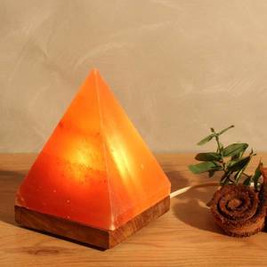 Wagner Life Soľná lampa Pyramída s podstavcom, jantárová vyobraziť