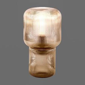 Paul Neuhaus Stolová lampa Mashi zo skla, jantárová vyobraziť