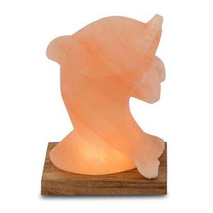 Wagner Life Soľná LED lampa Delfín s podstavcom, jantárová vyobraziť