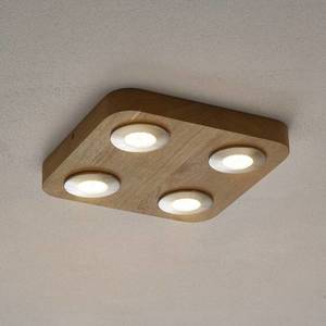 Spot-Light 4-plameňové stropné LED svietidlo Sunniva dub vyobraziť