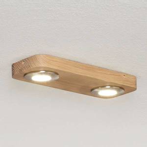 Spot-Light Stropné LED svietidlo Sunniva drevený dizajn vyobraziť