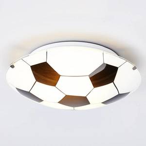 Lindby Čierno-biele stropné svietidlo Fußball vyobraziť