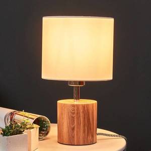 Spot-Light Stolná lampa Trongo, valec olejovaný, tienidlo vyobraziť