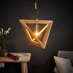 Spot-Light Drevená závesná lampa Trigonon vyobraziť