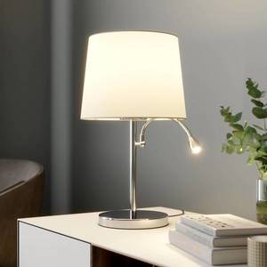 Lindby Látková stolová lampa Benjiro, s LED na čítanie vyobraziť
