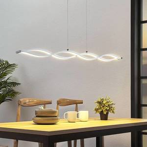 Lucande LED pásová závesná lampa Roan, tvar vlny vyobraziť