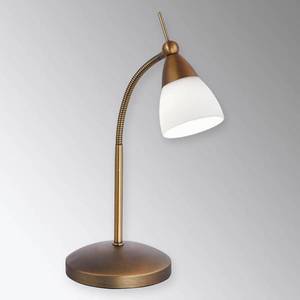 Paul Neuhaus Klasická stolná LED lampa Pino, starožitná mosadz vyobraziť