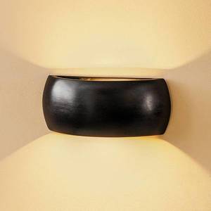 SOLLUX LIGHTING Nástenné svetlo Bow up/down keramika čierna 32 cm vyobraziť