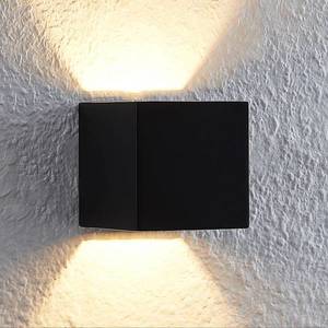 Lindby Lindby Quaso LED nástenná lampa, betón, čierna vyobraziť
