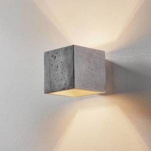SOLLUX LIGHTING Nástenné svietidlo Ara ako kocka z betónu vyobraziť