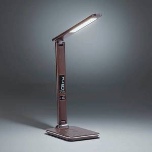 Paul Neuhaus Stolná LED lampa Adriano, CCT, stmievateľná, hnedá vyobraziť