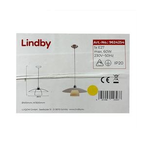 Lindby Lindby - Luster na lanku DOLORES 1xE27/60W/230V vyobraziť
