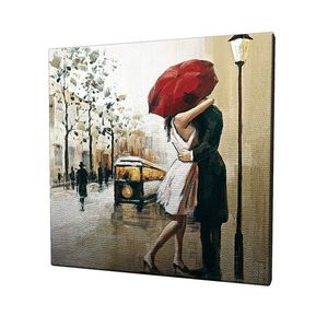 Obraz na plátne Red umbrella kiss KC042 45x45 cm vyobraziť