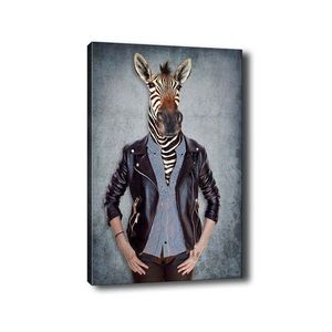 Obraz na plátne Zebra portrait 50x70 cm vyobraziť