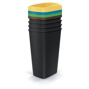 Súprava odpadkových košov COMPACTO 4x45 L čierna vyobraziť