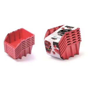 Sada úložných boxů 6 ks BENER 24, 9 x 15, 8 x 21, 3 cm červená vyobraziť