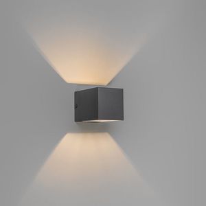 Moderné nástenné svietidlo tmavošedé - Transfer vyobraziť