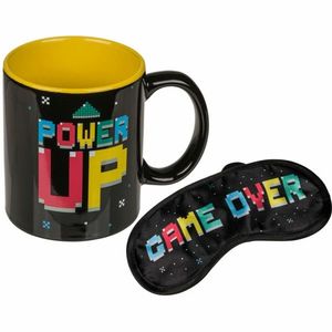 Hrnček a maska na oči Power Up/Game Over vyobraziť