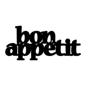 Kovová nástenná dekorácia 59x27 cm Bon Appetit - Bystag vyobraziť