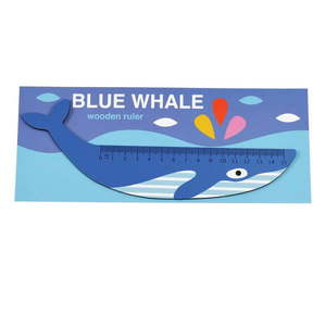 Drevené pravítko v tvare veľryby Rex London Blue Whale vyobraziť