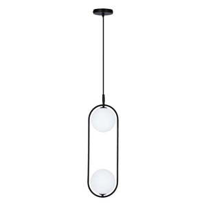 Čierne závesné svietidlo so skleneným tienidlom 18.5x15 cm Cordel - Candellux Lighting vyobraziť