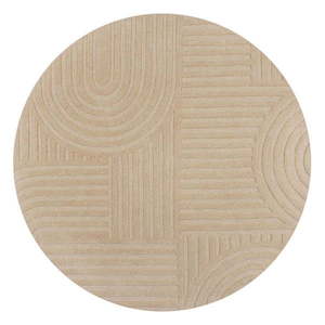 Béžový vlnený okrúhly koberec ø 160 cm Zen Garden - Flair Rugs vyobraziť